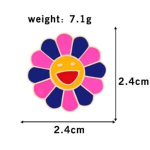 Flower Face Pin Brooch